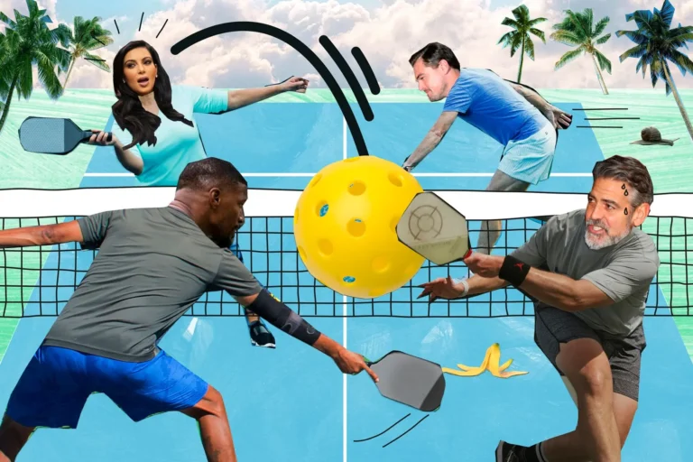 Kim kardashian and robert downey jr play ping pong.