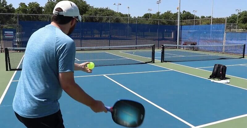 serving pickleball