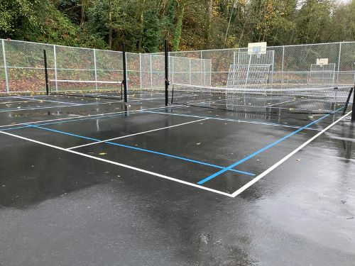 concrete pickleball court