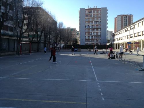 concrete pickleball court